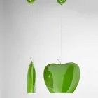 Suspensión en cerámica de diseño en forma de manzana - Frutas Aldo Bernardi viadurini