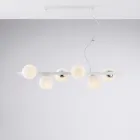 Lámpara colgante de hierro lacado, fabricada en Italia, para decoración de interiores - Berlín viadurini