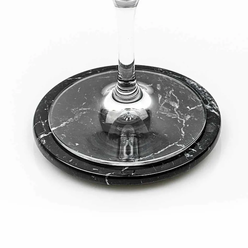 Posavasos modernos en mármol coloreado Made in Italy, 2 piezas - Nessa viadurini