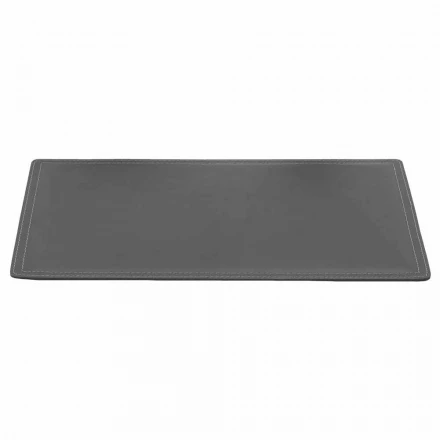 Cojín de escritorio de cuero regenerado con costuras de detención de bolígrafo Hecho en Italia - Ascanio viadurini