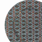 Platos de Metal de Colores con Decoración Geométrica 12 Piezas - Mappinz viadurini