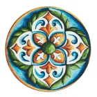 Platos Redondos de Plástico de Colores con Mayólica 12 Piezas - Maia viadurini