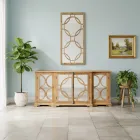 Espejo de 156x83 cm en madera de pino natural envejecido - Agosta viadurini