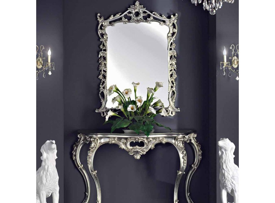 Espejo de pared, consola de madera y piano hecho a mano en Italia Giacomo. viadurini