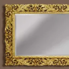 Espejo de pared de madera con líneas modernas hechas a mano en Italia Alex viadurini