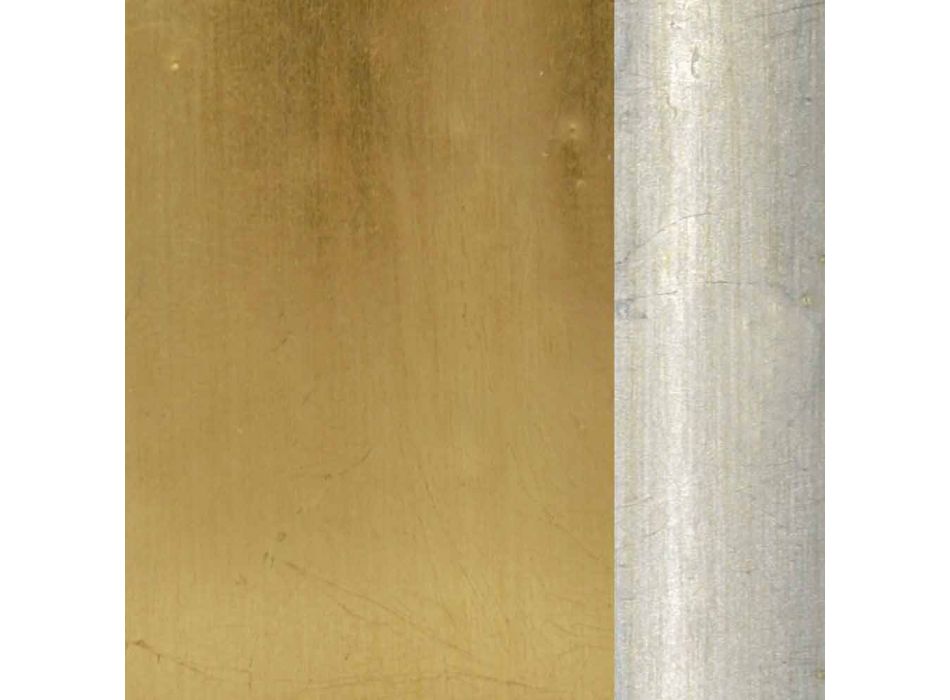 Espejo de pared de oro, plata hecha a mano de madera hecha a mano Michele Italia viadurini