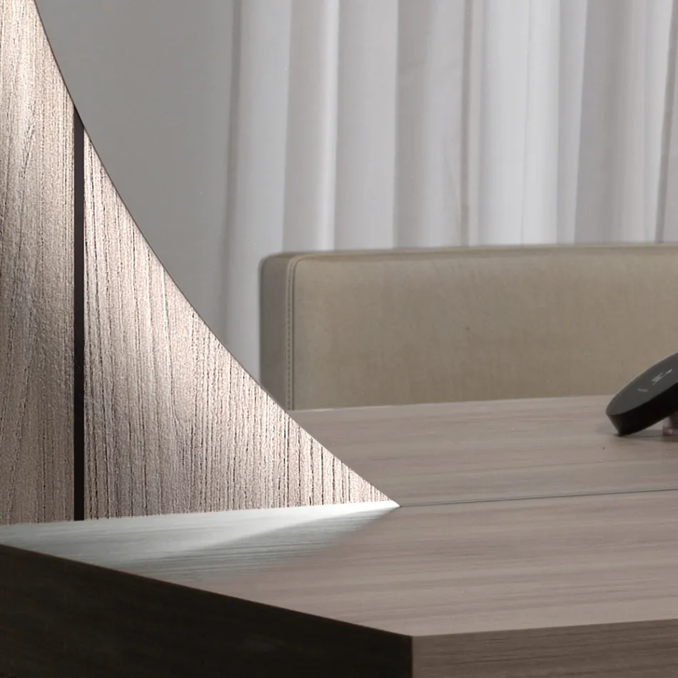 Espejo con retroiluminación LED Solo en el lado circular Made in Italy - Make viadurini