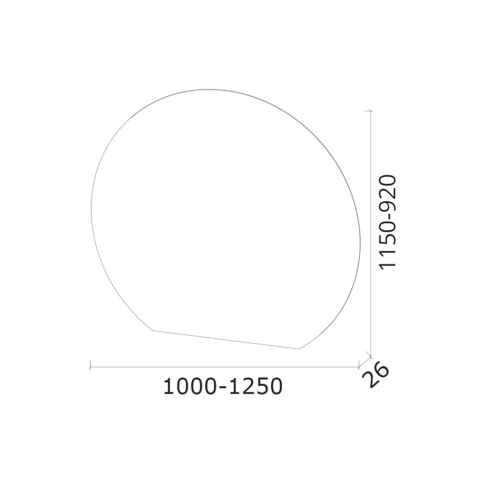 Espejo con retroiluminación LED Solo en el lado circular Made in Italy - Make viadurini