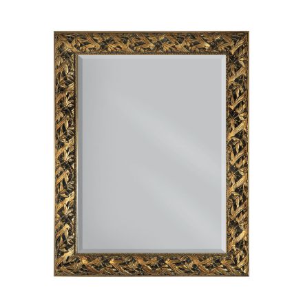 Espejo con espejo de suelo y marco en pan de oro Made in Italy - Tane viadurini