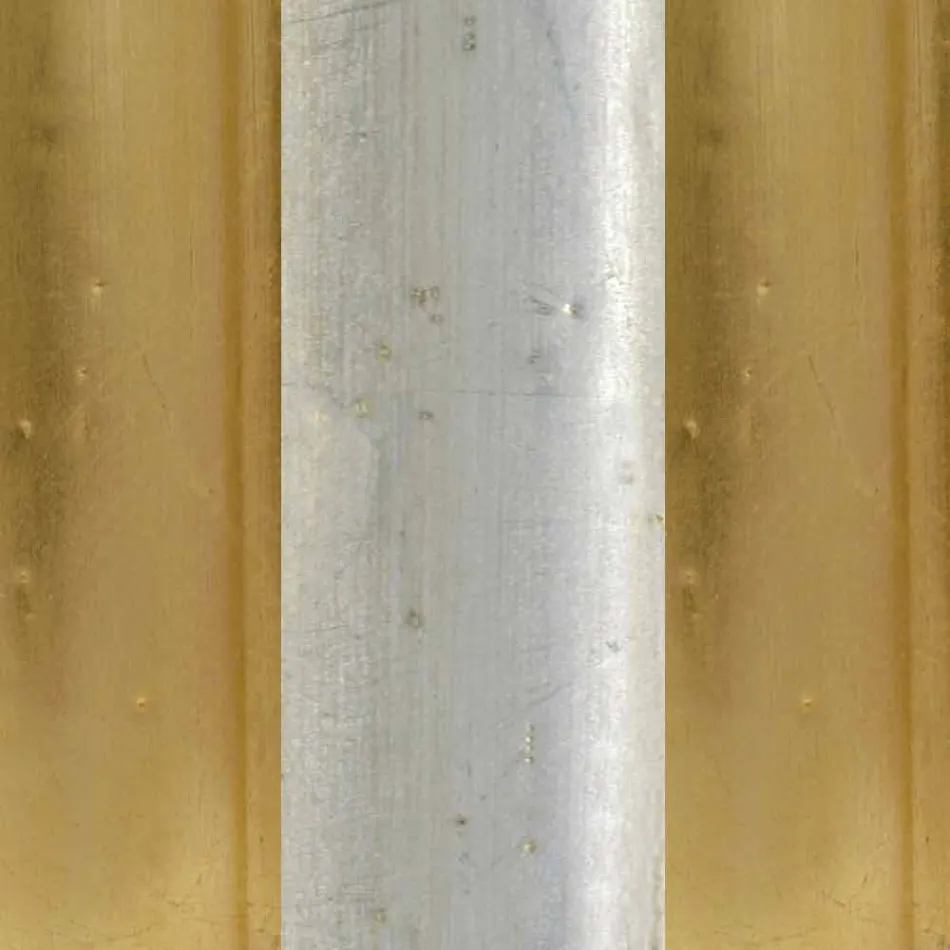 Espejo de pared en madera de plata, marfil y oro hecho en Italia Vittorio viadurini