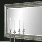 Claudio hecho a mano moderno espejo de pared de madera con diseño moderno viadurini