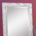 Espejo de pared en oro, blanco y plata de madera Eugenio hecho en Italia viadurini