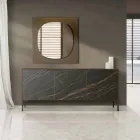 Espejo de pared con marco de vidrio forjado Made in Italy - Maverick viadurini