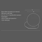 Espejo de pared con repisa de metal en varios colores de diseño moderno - Hera viadurini