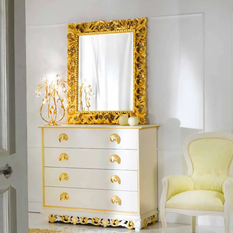 espejo de pared de diseño clásico Ives, 100x120 cm viadurini