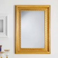 de pared de diseño espejo con marco de madera Viva, 96x132 cm