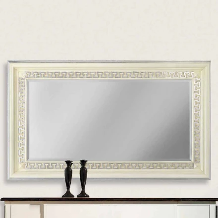 Espejo de pared hecho a mano en madera de abeto en Italia Maicol viadurini