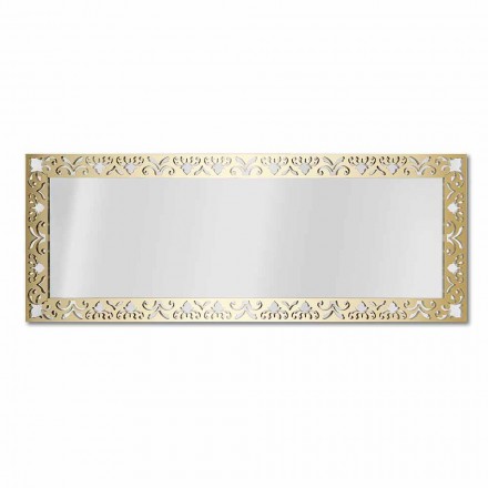 Espejo de pared en plexiglás dorado plateado o bronce con marco - Nectar viadurini