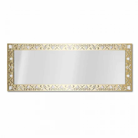 Espejo de pared en plexiglás dorado plateado o bronce con marco - Nectar viadurini