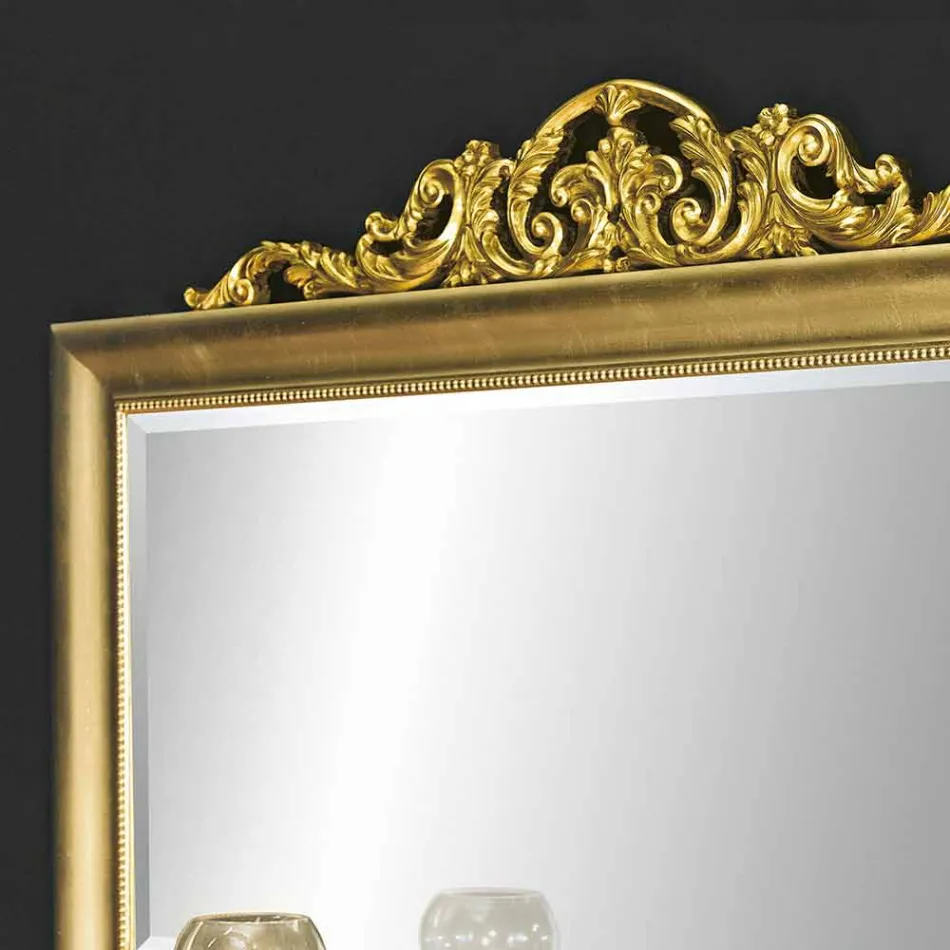 Espejo de pared moderno de madera en Italia Kevin viadurini