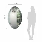 Espejo de pared ovalado de cristal ondulado hecho en Italia - Eclisse viadurini