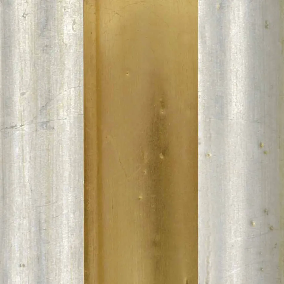 Espejo de pie de madera de abeto con pedestal hecho en Italia Jonni viadurini