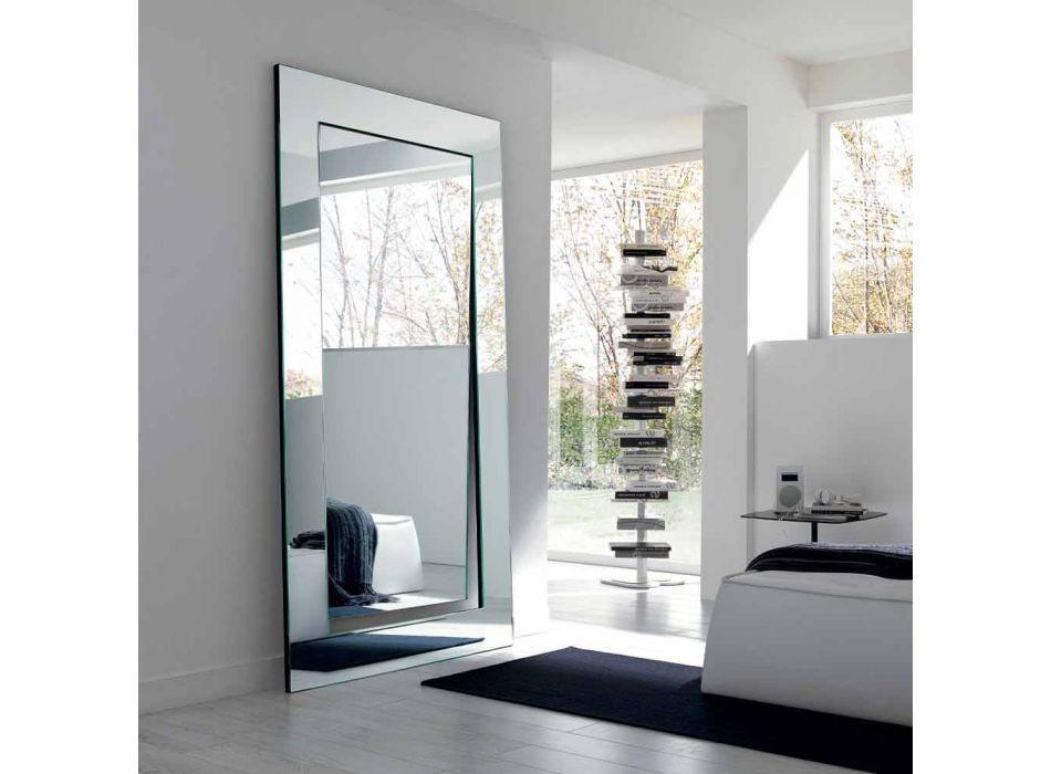 Espejo rectangular de piso de diseño moderno Made in Italy - Salamina viadurini