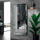 Espejo de diseño con marco de vidrio efecto cristal Made in Italy - Loop viadurini