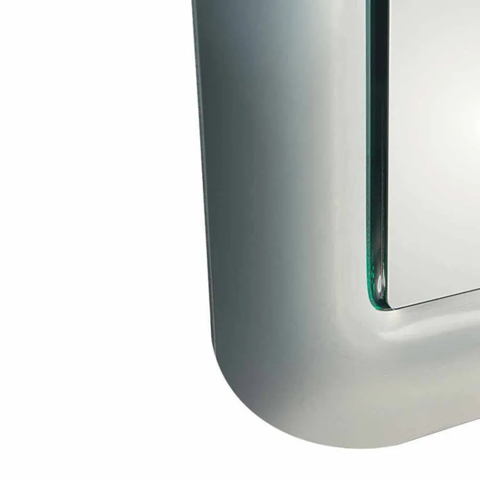 Espejo de diseño con marco de vidrio efecto cristal Made in Italy - Loop viadurini
