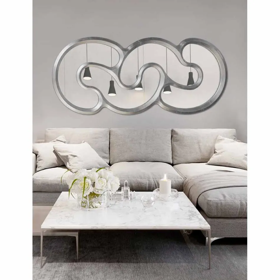 Espejo de pared hecho a mano en Italia Teo viadurini