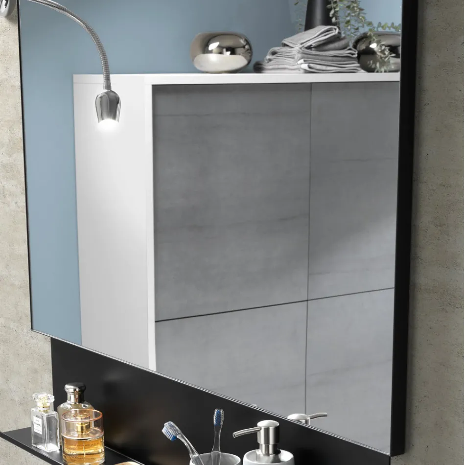 Espejo de alambre pulido con marco revestido Made in Italy - Want viadurini