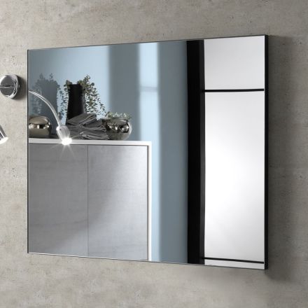 Espejo de alambre pulido con marco revestido Made in Italy - Want viadurini