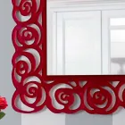 Espejo de pared moderno grande en plexiglás rojo - Rosalinda viadurini