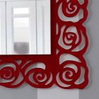 Espejo de pared moderno grande en plexiglás rojo - Rosalinda viadurini