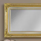 Espejo de pared de madera de abeto hecho a mano moderno hecho en Italia por Carlo viadurini