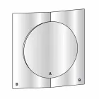 Espejo de pared de diseño moderno hecho de 3 paneles Made in Italy - Bristol viadurini