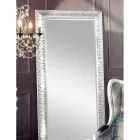 Espejo de pared rectangular de madera de abeto hecho en Italia Achille viadurini