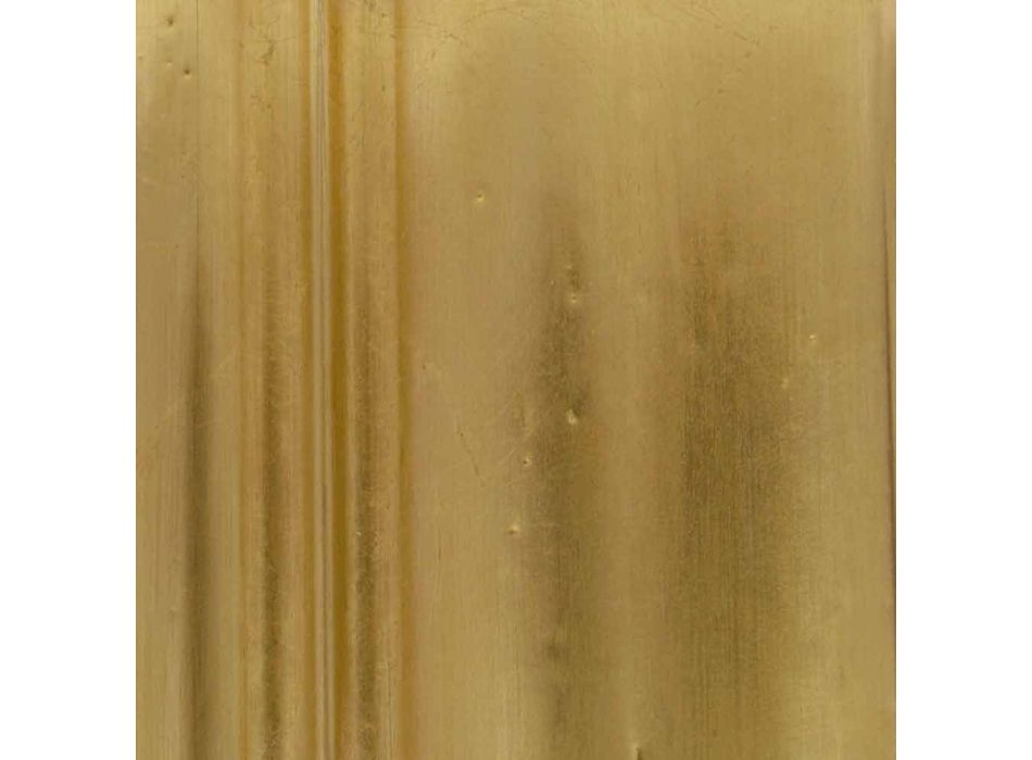 Espejo de pared de abeto hecho a mano en oro, plata en Italia Francesco viadurini
