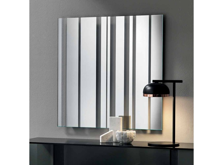 Espejo cuadrado de pared de diseño moderno Made in Italy - Cilantro viadurini