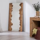 Espejo rectangular de cristal con marco de madera maciza - Nikos viadurini