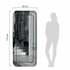 Espejo rectangular largo con marco de efecto cristal Made in Italy - Loop viadurini