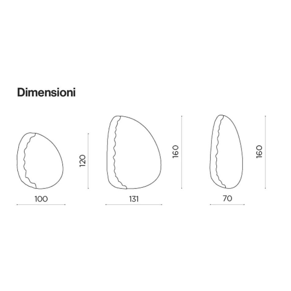 Espejo con forma y cristal jaspeado insertado. Fabricado en Italia - Amata viadurini