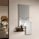 Espejo de pared con borde pulido y marco de ABS, fabricado en Italia - Evora viadurini