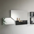 Espejo de pared con borde pulido y marco de ABS, fabricado en Italia - Evora viadurini