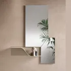 Espejo de pared con borde pulido y marco de ABS, fabricado en Italia - Evora viadurini