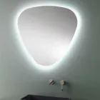 Espejo de pared en forma para baño con retroiluminación LED preciosa - Trigolo viadurini