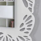 Espejo de pared de plexiglás blanco con marco rectangular decorado - Alidifarf viadurini