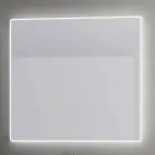 Espejo de pared con bordes esmerilados, iluminación LED, Tessa viadurini