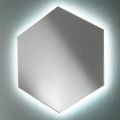 Espejo de pared de baño moderno en forma con luz LED de alta calidad - Crocchio