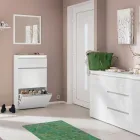 Espejo de pared cuadrado con marco blanco o antracita - Emanuelito viadurini